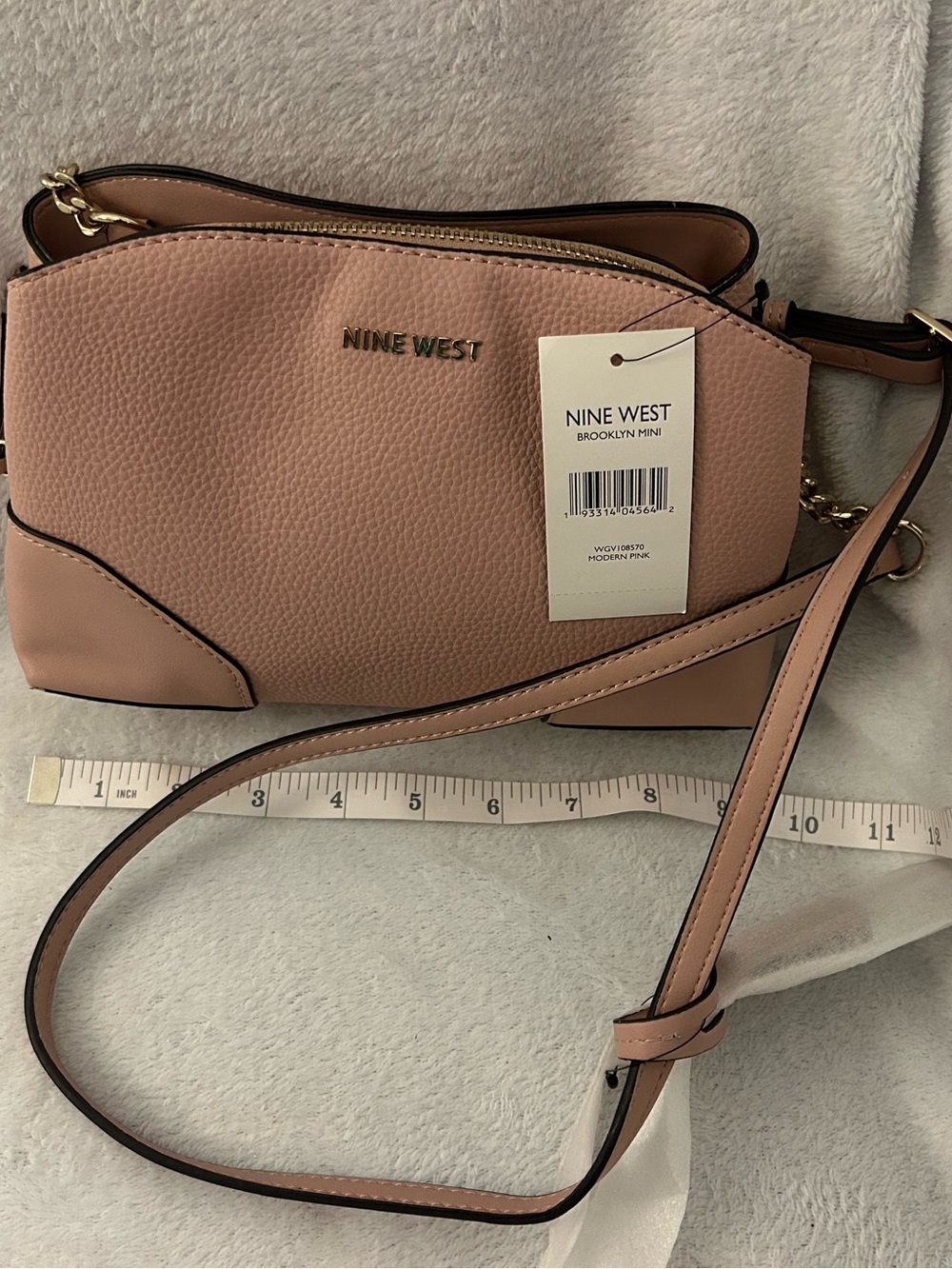 Nine West Pink Pebbled Crossbody Bag